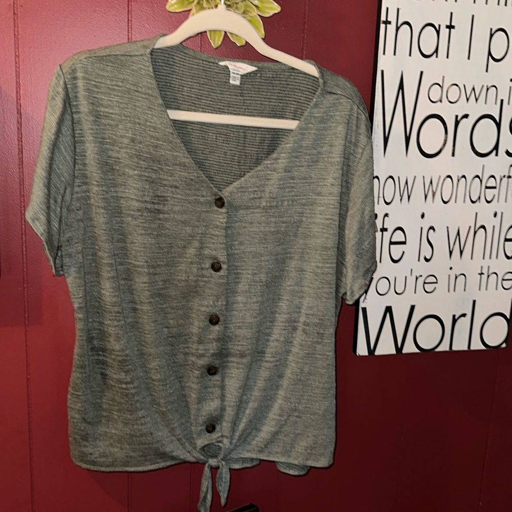 Tie-front Top.